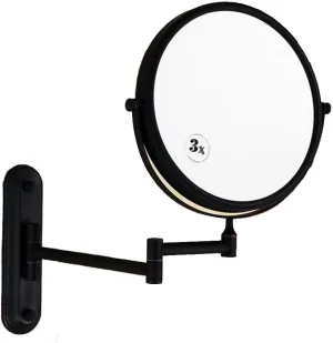 Makeup Mirror Mirror Wall Mounted Cosmetic with 1X/ 3X Magnification, 20 cm Diameter, Round Shaped Double-Sided,360° Free Rotation, Extendable for Bathroom, Spa and Hotel Shaving Beauty(BaseA)