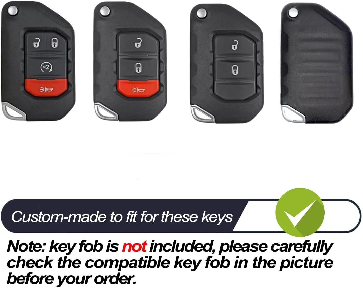 MECHCOS Compatible with Jeep Wrangler JL JLU Rubicon Wagoneer Gladiator JT Sahara JLU Red TPU Flip Key Fob Cover Case Remote Holder Skin Protector Sleeve Accessories