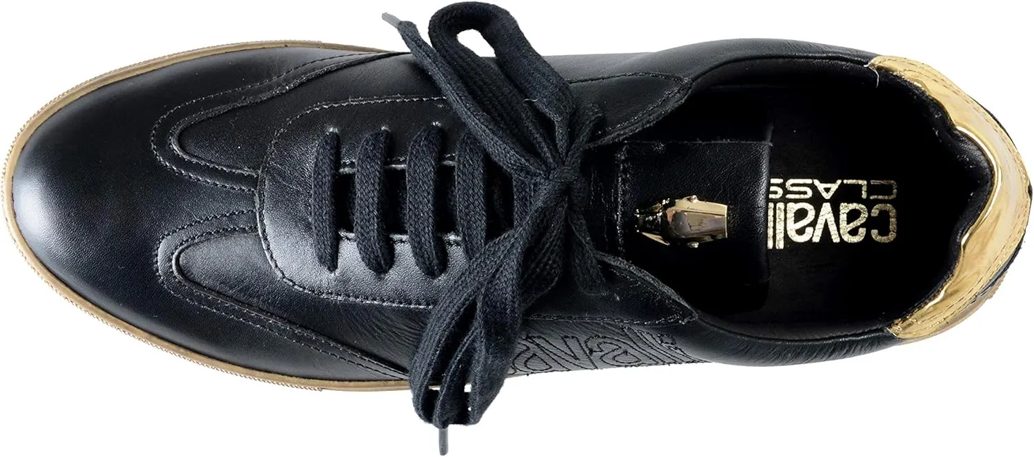 Men's Black Leather Fashion Sneakers Shoes Sz US
