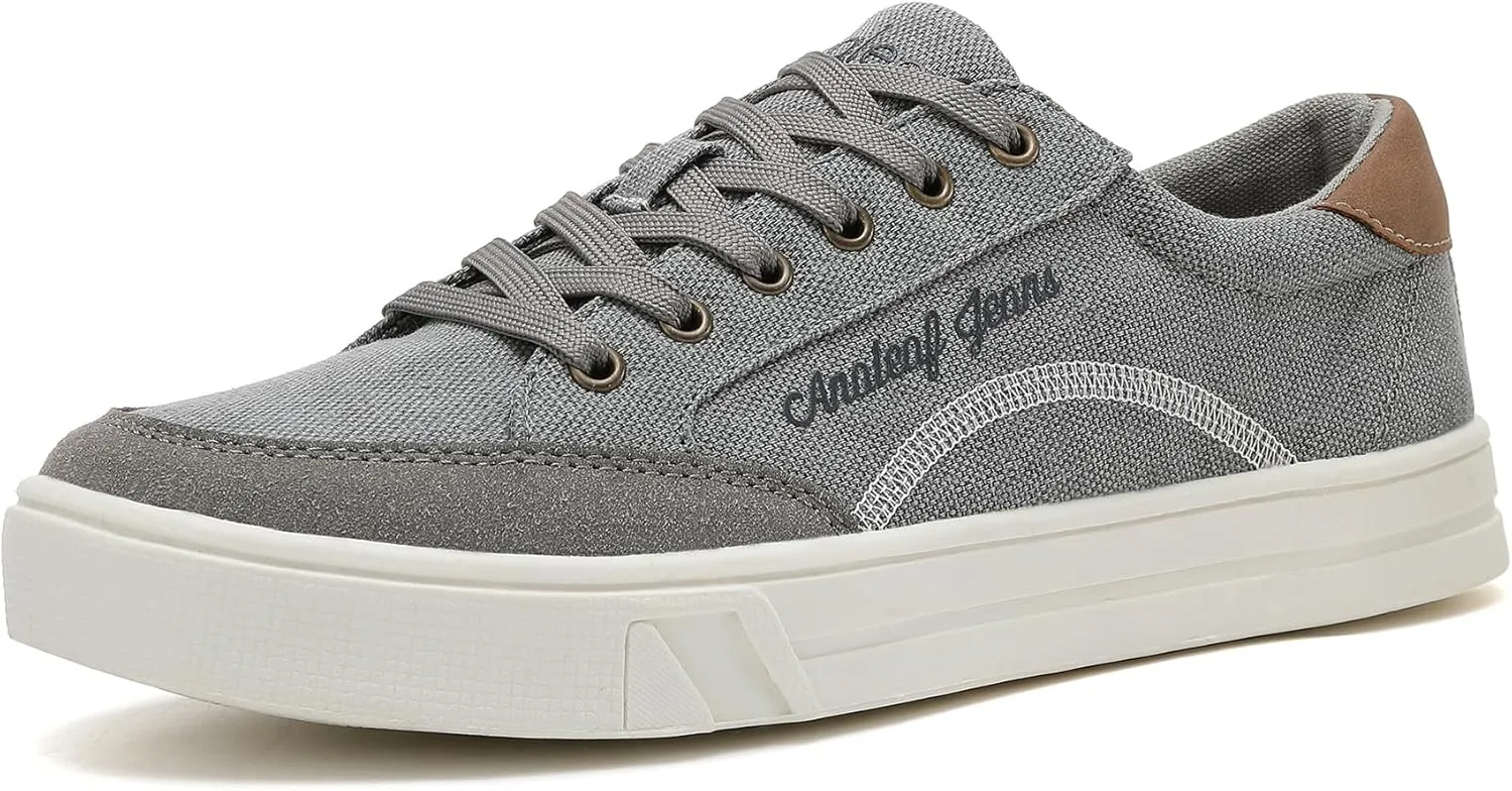 Mens Canvas Sneakers Casual Shoes Low Top Lace Up Shoes