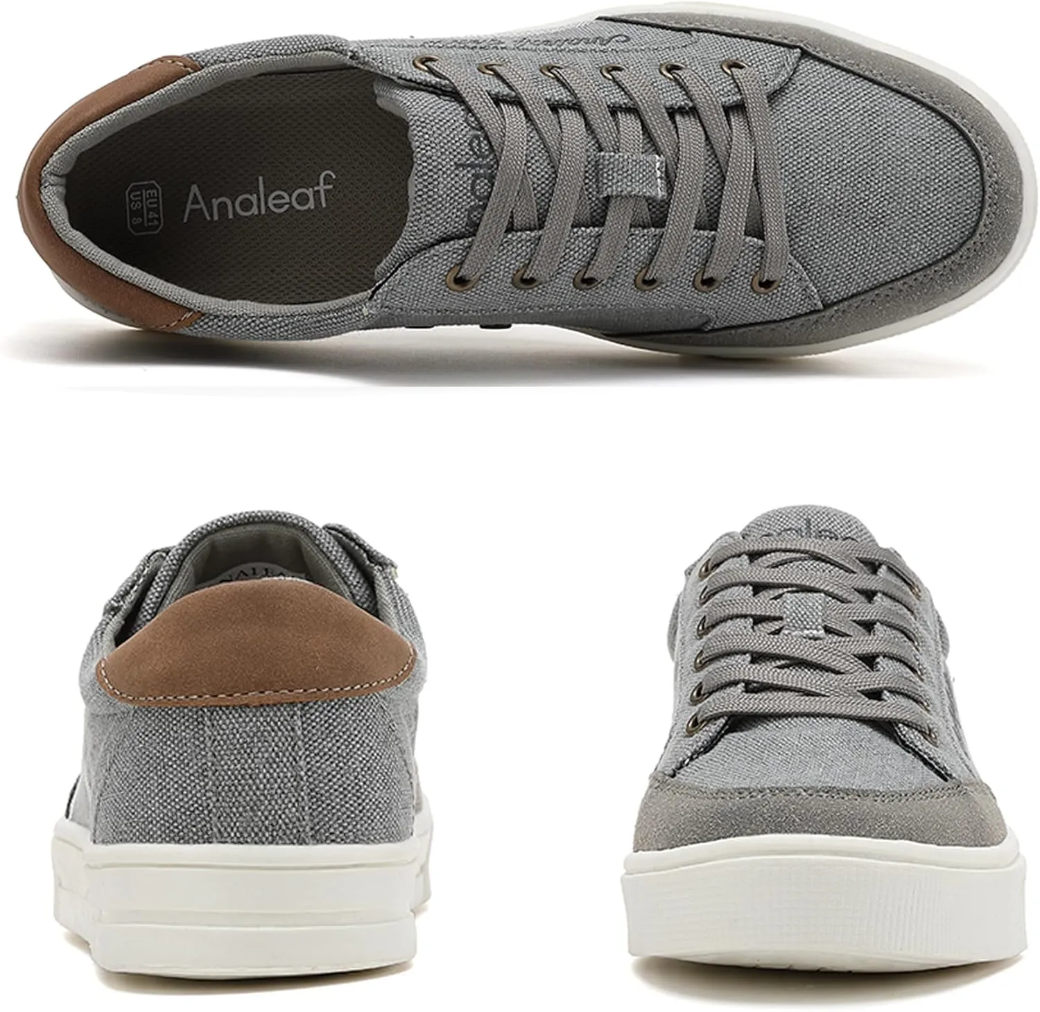 Mens Canvas Sneakers Casual Shoes Low Top Lace Up Shoes