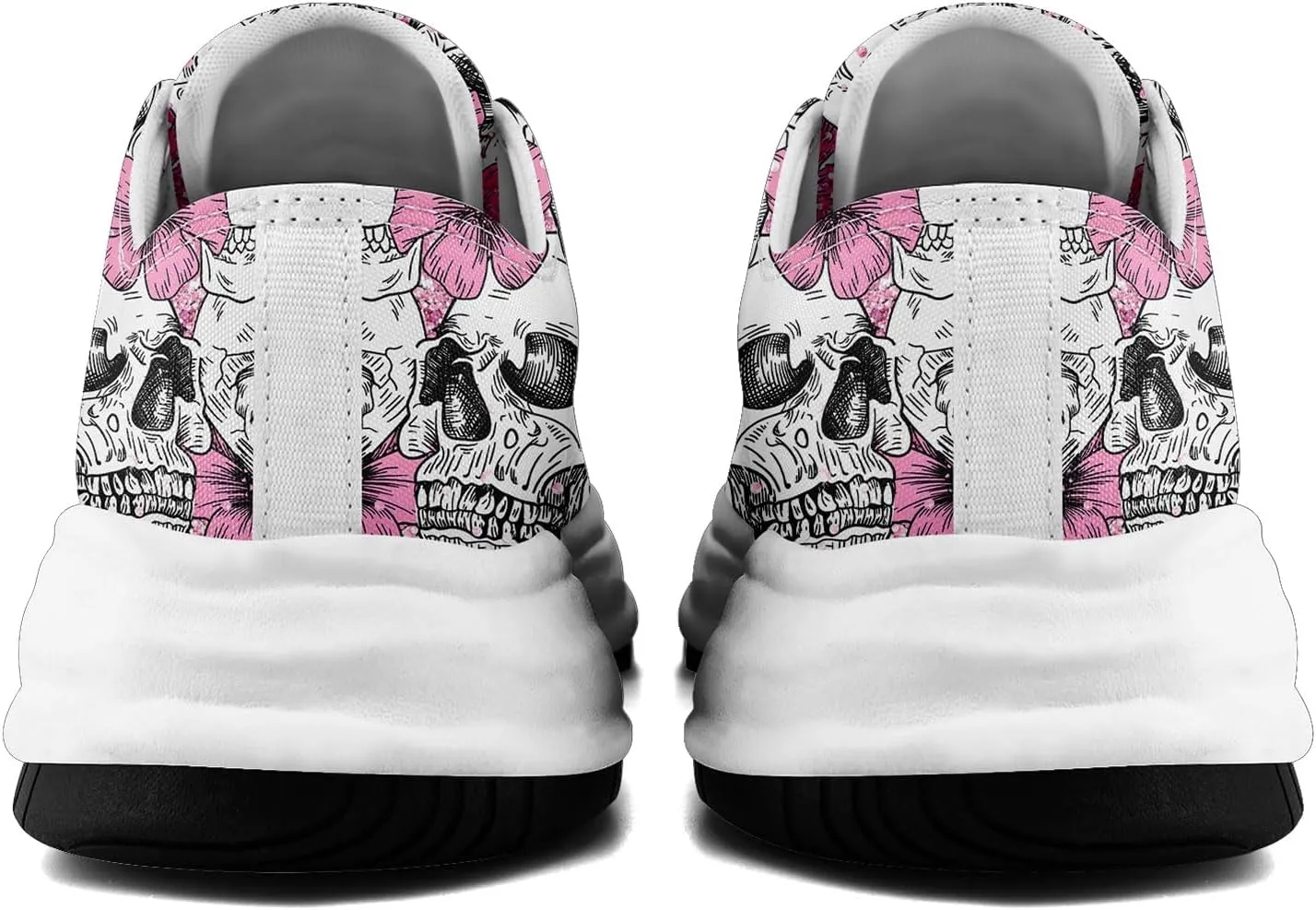 Men's Gothic Skull Fashion Sneakers Casual Skateboarding Canvas Shoes for Women Streetwear Trendy Comfort Walking Shoes