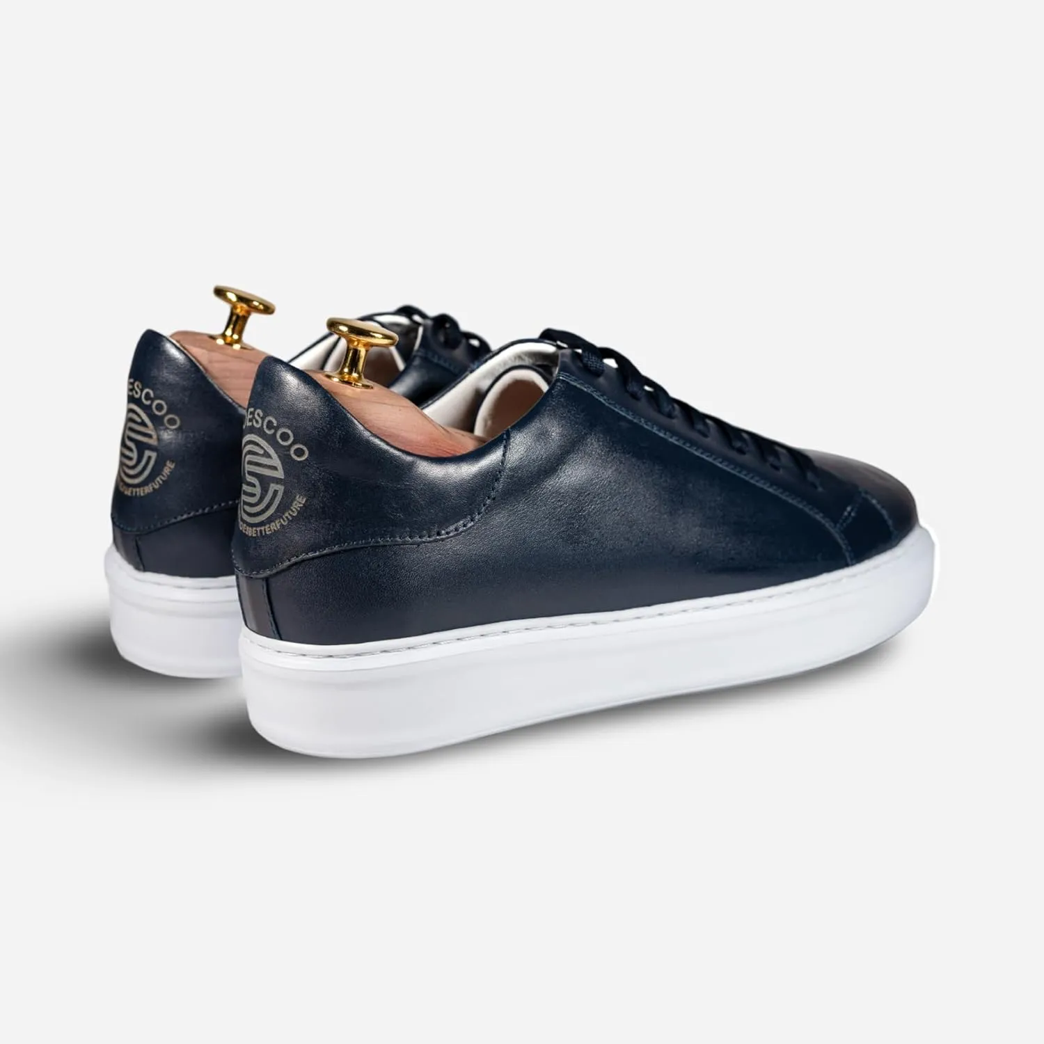 Mens Leather Sneakers – Handmade Elegant Sneakers for Men | Comfortable Walking Shoes | Versatile Smart Casual Footwear