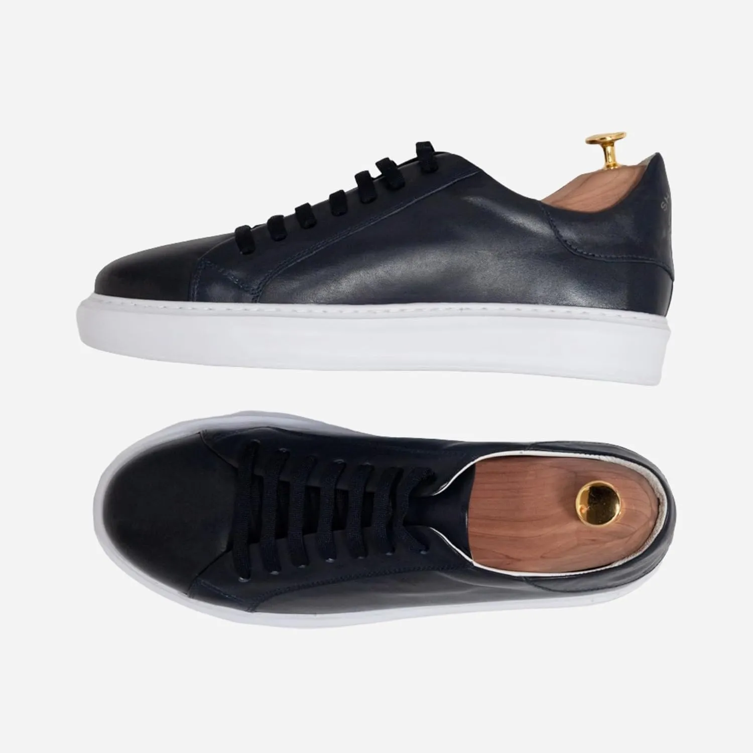 Mens Leather Sneakers – Handmade Elegant Sneakers for Men | Comfortable Walking Shoes | Versatile Smart Casual Footwear