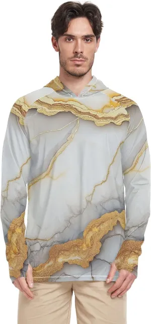 Mens Sun Protection Hoodie Long Sleeve Quick Dry UPF 50  Cooling Hoodies