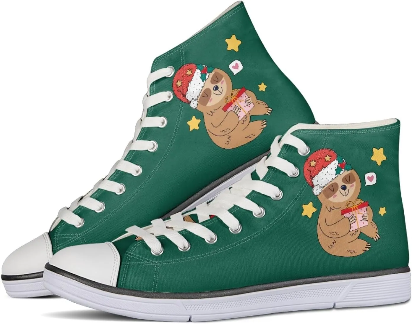 Micoklinlin Canvas Shoes for Women High Top Novelty Sneakers Teens Girls Lace up Tennis Shoes Casual Classic Walking Shoes
