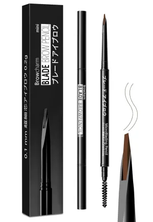 Microblading Eyebrow Pencil for Women,0.1mm Ultra-Fine Mechanical Pencil,Draws Tiny Brow Hairs and Fills in Sparse Areas and Gaps,Makeup Brow Definer Waterproof,Lasting,0.2g (04 Red Brown)