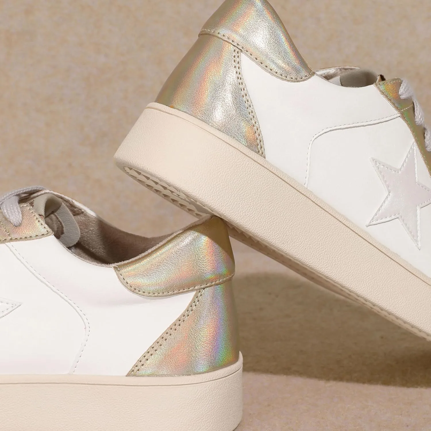 Mi.iM Juniper Rubber Sole Lace-up Elephant Print Star Sneakers