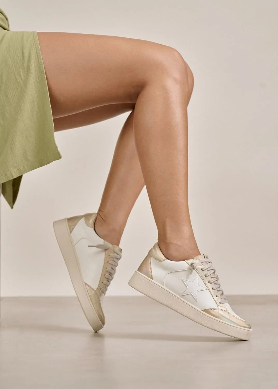 Mi.iM Juniper Rubber Sole Lace-up Elephant Print Star Sneakers
