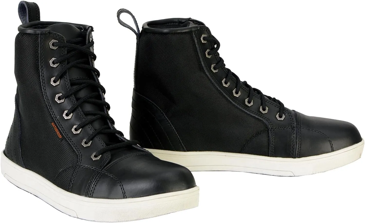 Milwaukee Leather Men's Motorcycle Reinforced Street Biker Casual Riding Shoes Leather Suede Canvas - 7