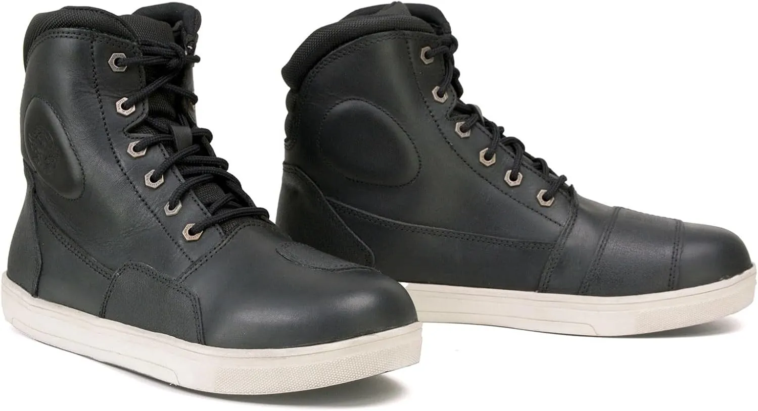 Milwaukee Leather Men's Motorcycle Reinforced Street Biker Casual Riding Shoes Leather Suede Canvas - 8