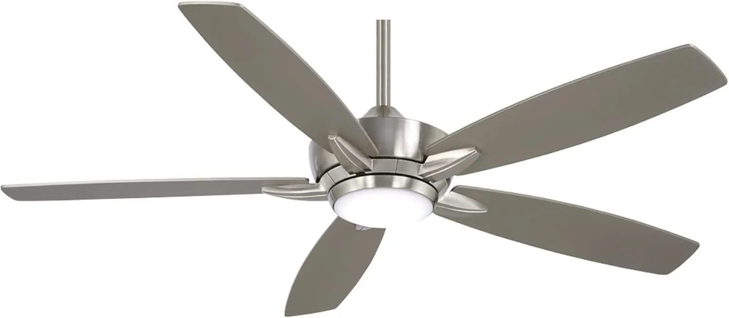 MINKA-AIRE F717L-BN/SL Kelvyn 52-Inch Ceiling Fan with Integrated CCT LED Light Kit in Brushed Nickel Finish