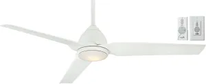 MINKA-AIRE F753L-WHF, Java LED 54" 3-Bladed Low Profile Ceiling Fan in Flat White Finish with Additional Wall Control