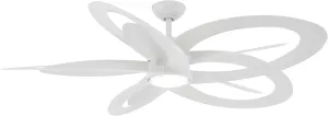 Minka Aire F862L-WHF Pinup 60" Ceiling Fan with LED Light and Remote Control in Flat White Finish