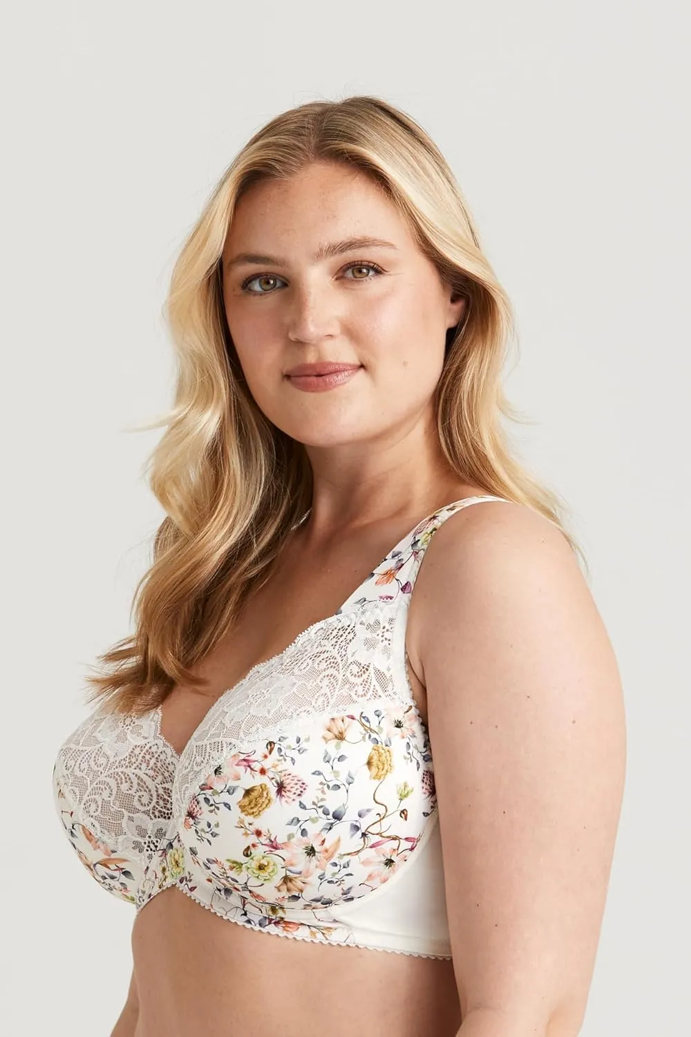 Miss Mary of Sweden Fauna Underwired Bra – Full Cup, Lace & Mesh, Extra Support & Lift