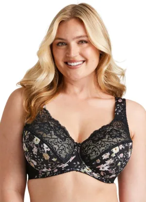 Miss Mary of Sweden Fauna Underwired Bra – Full Cup, Lace & Mesh, Extra Support & Lift