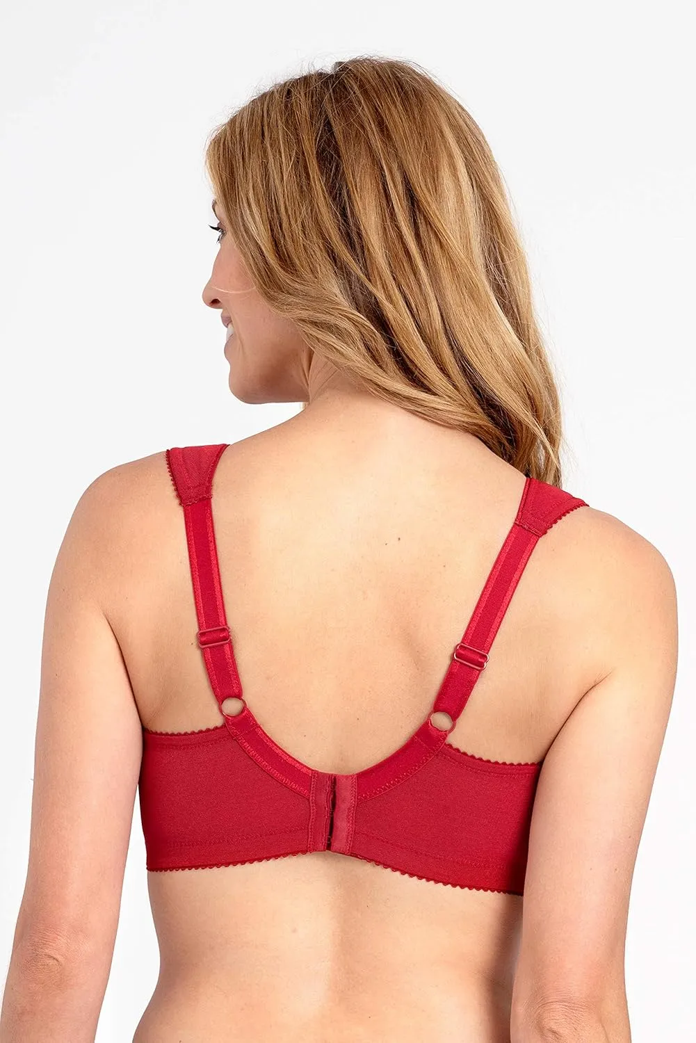 Miss Mary of Sweden Queen Non-Wired Bra – Full Cup Extra Support, Stretch Lace & Padded Straps for Comfort