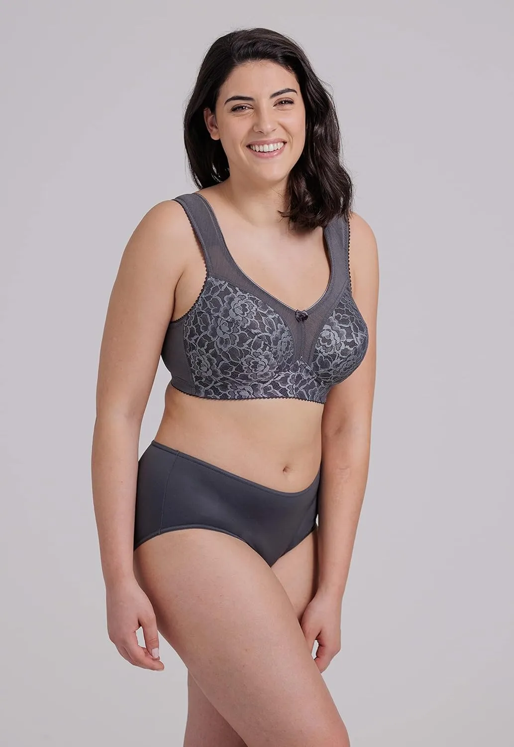 Miss Mary of Sweden Queen Non-Wired Bra – Full Cup Extra Support, Stretch Lace & Padded Straps for Comfort