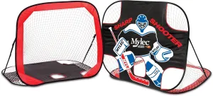 MyLec All Purpose Goal for Outdoor Sports, Foldable Nylon Sports Net, Lightweight & Portable, Easy Assembly & Durable, Perfect Hockey Gifts (Red, 5 Pounds)