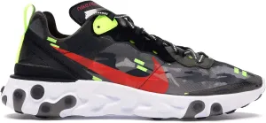 Nike React Element 87 Mens Running Trainers CJ4988 Sneakers Shoes (UK 6 US 7 EU 40, Medium Olive Bright Crimson 200)