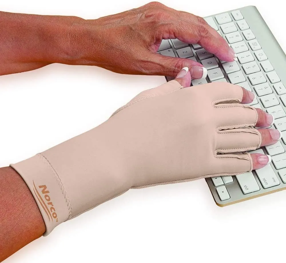 Norco Therapeutic Compression Gloves with Open Fingertips Left Hand(Size=Small)