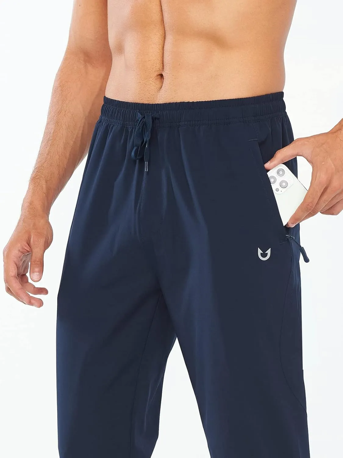 NORTHYARD Men's Athletic Pants Running Workout Joggers Lightweight Gym Jogging Track Casual Sweatpants with Zipper Pockets