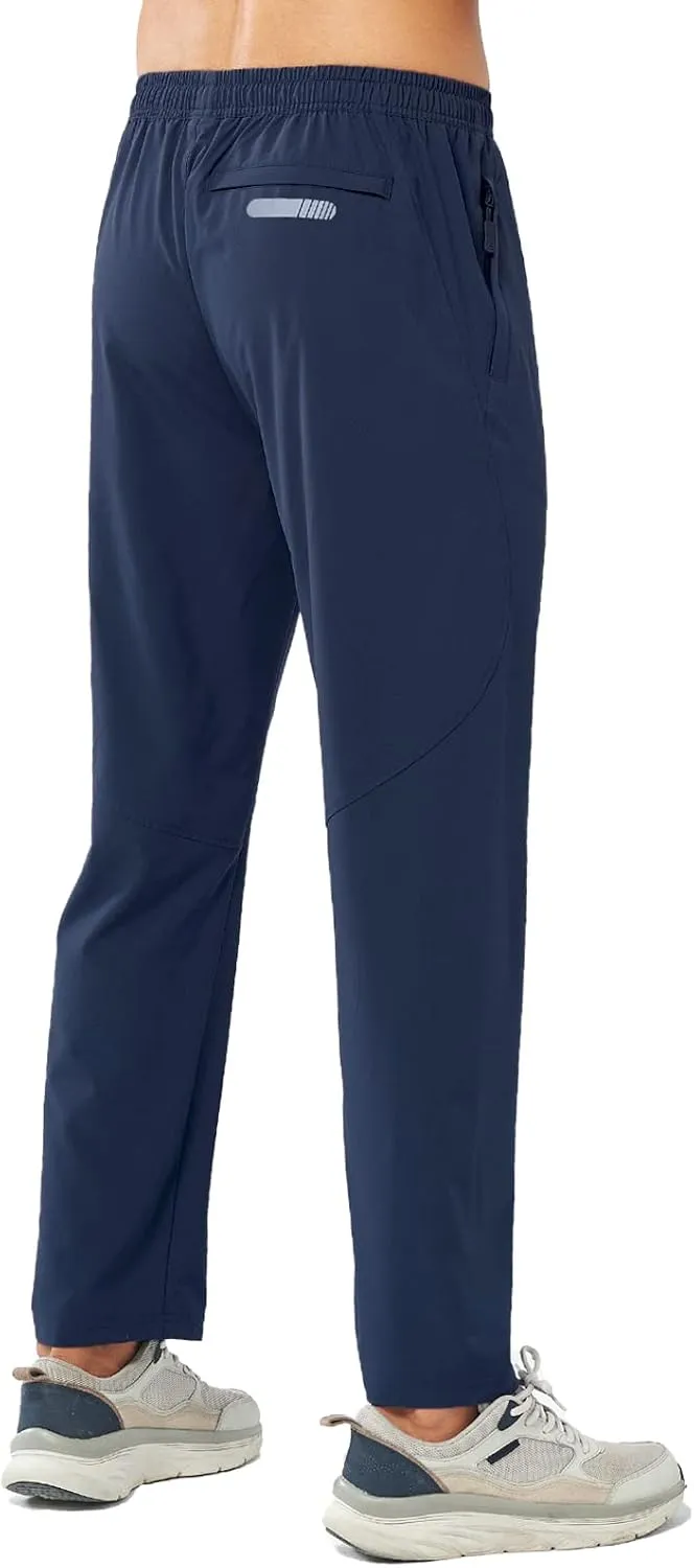 NORTHYARD Men's Athletic Pants Running Workout Joggers Lightweight Gym Jogging Track Casual Sweatpants with Zipper Pockets