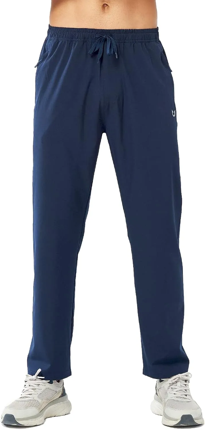 NORTHYARD Men's Athletic Pants Running Workout Joggers Lightweight Gym Jogging Track Casual Sweatpants with Zipper Pockets