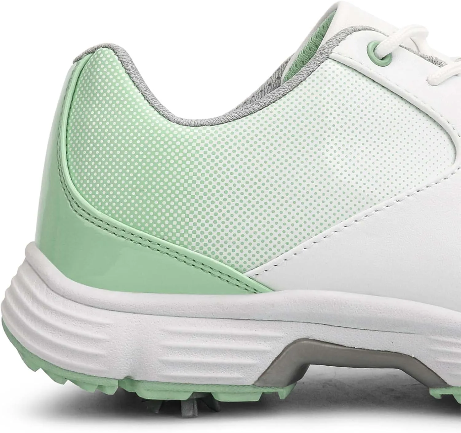 ONAIC Womens Golf Shoes with Spiked Leather Waterproof Sneakers Wide Fitting Non-Slip Trainers Non-Slip
