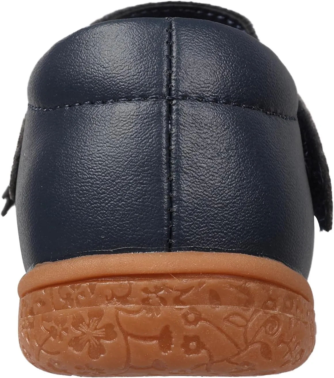 Oomphies Amina Leather Mary Jane Shoes for Girls – Ruffled Dress Shoes with Hook & Loop Closure, Soft Cushion Footbed