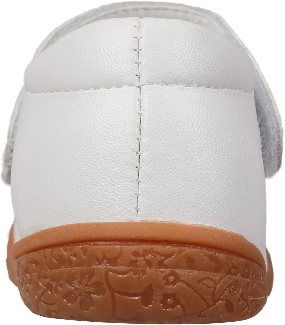 Oomphies Amina Leather Mary Jane Shoes for Girls – Ruffled Dress Shoes with Hook & Loop Closure, Soft Cushion Footbed