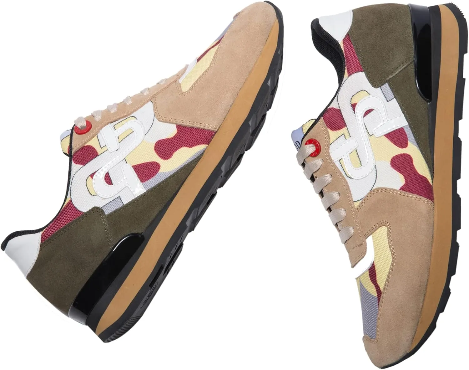 OPP Men's Fashion Sneakers Casual Lace-up Suede Leather Shoes Running Athletic Tennis Sports Gym