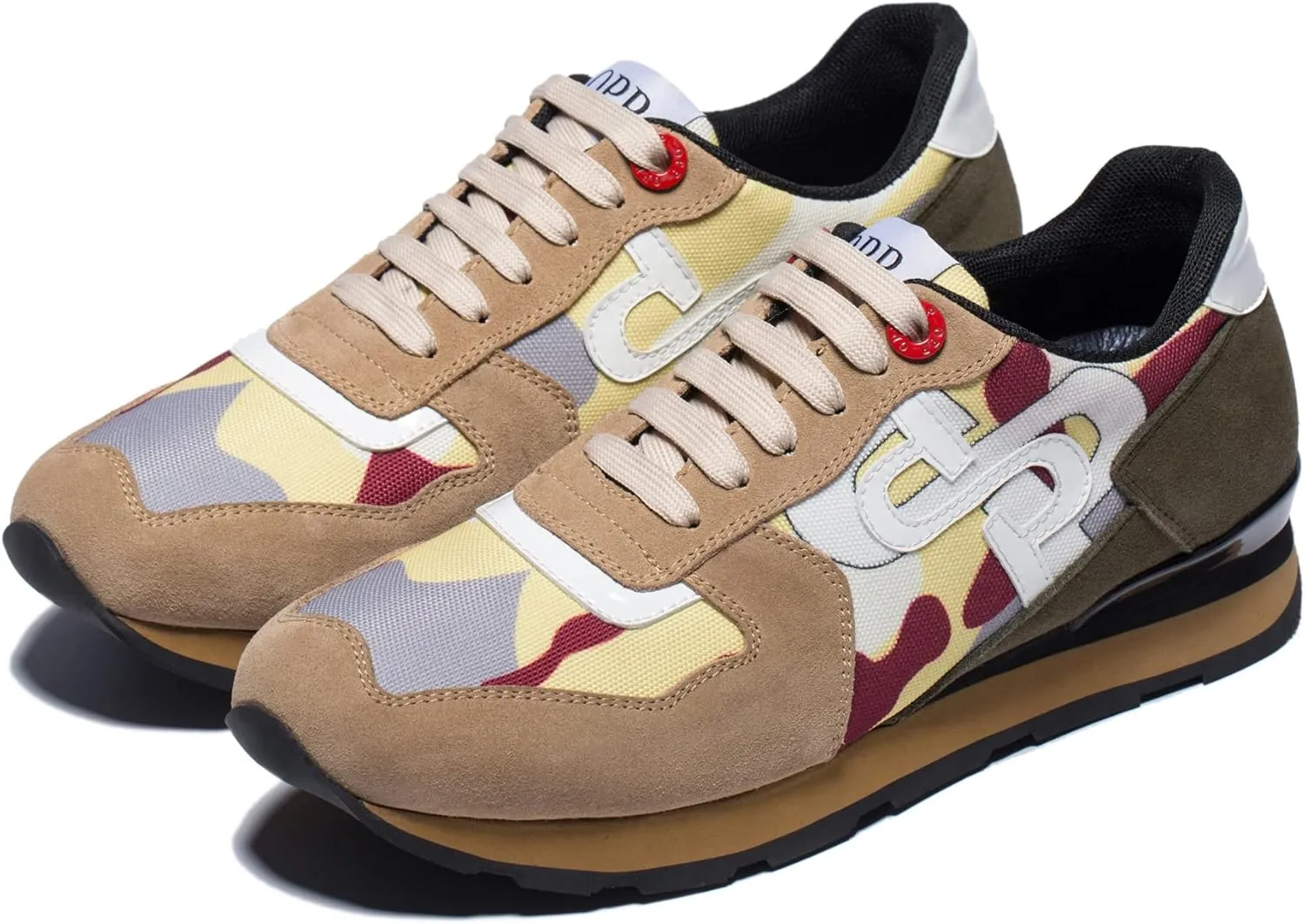 OPP Men's Fashion Sneakers Casual Lace-up Suede Leather Shoes Running Athletic Tennis Sports Gym
