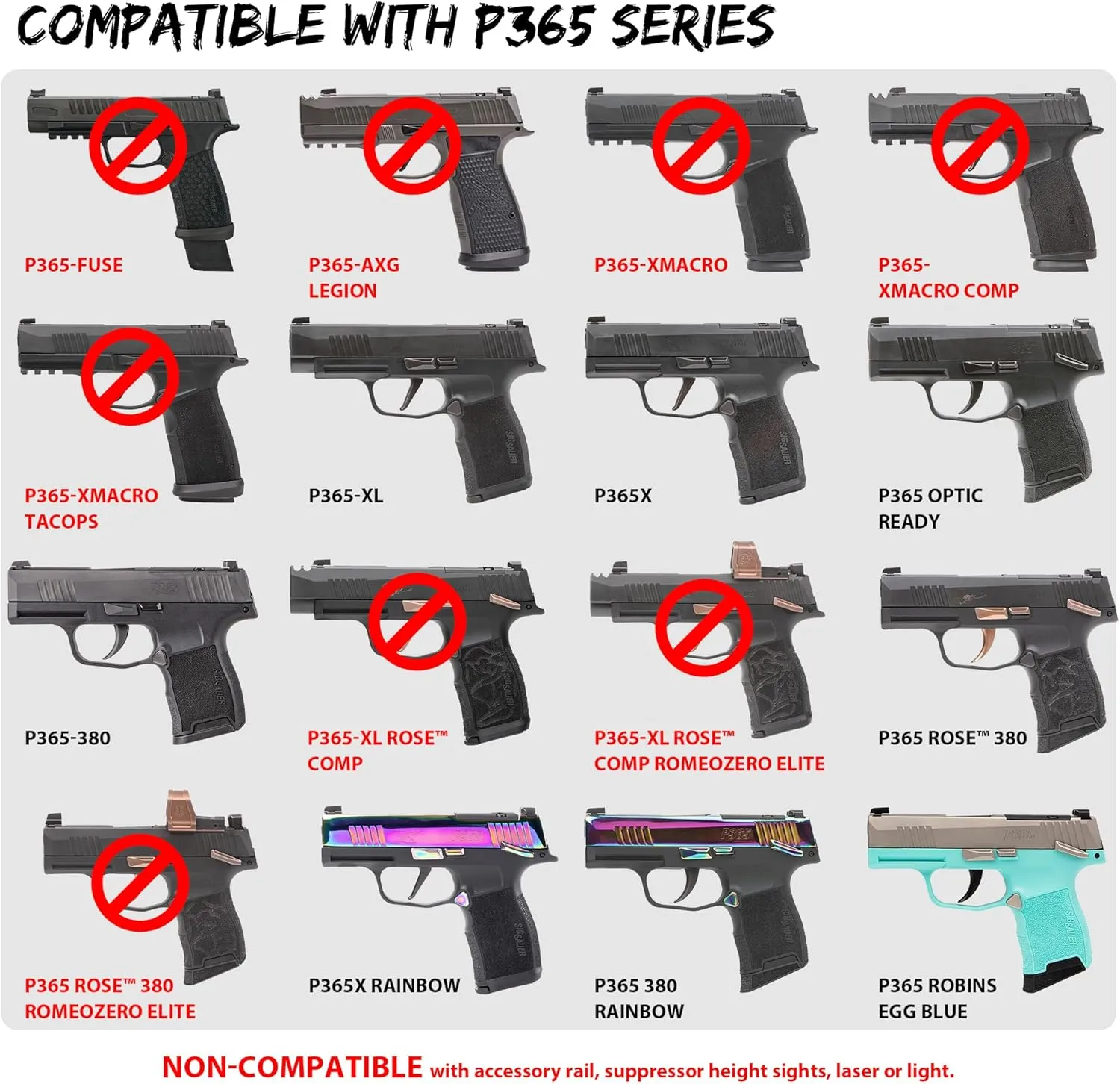P365 Holsters, OWB Holster Compatible with Sig Sauer P365 Micro-Compact