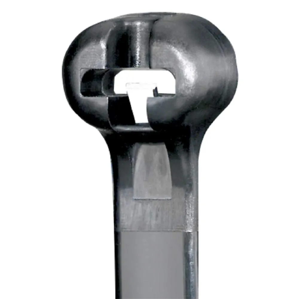 Panduit BT3I-M0 Cable Tie, Metal Barb, Intermediate, 11.3" Length - Black (1000-Pack)
