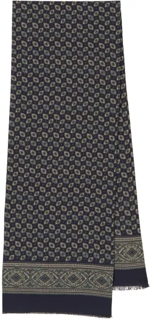 Pavlovo Posad Wool Scarf for Men 11x55'' (27x140 cm) 100% Wool Men’s Shawl
