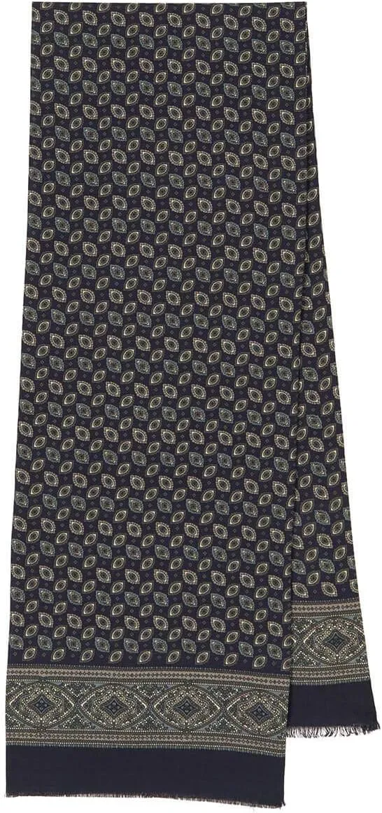 Pavlovo Posad Wool Scarf for Men 11x55'' (27x140 cm) 100% Wool Men’s Shawl