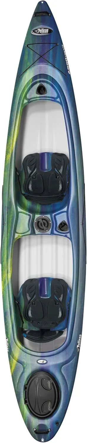 Pelican Argo 136XP - Sit in Tandem Kayak - Patented Ram-X™ Material - Lightweight Stable - 13 ft