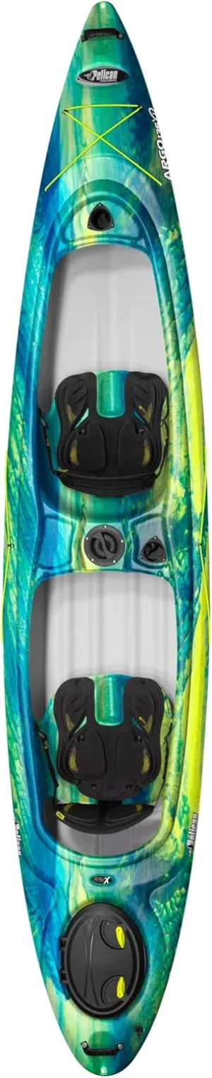 Pelican Argo 136XP - Sit in Tandem Kayak - Patented Ram-X™ Material - Lightweight Stable - 13 ft