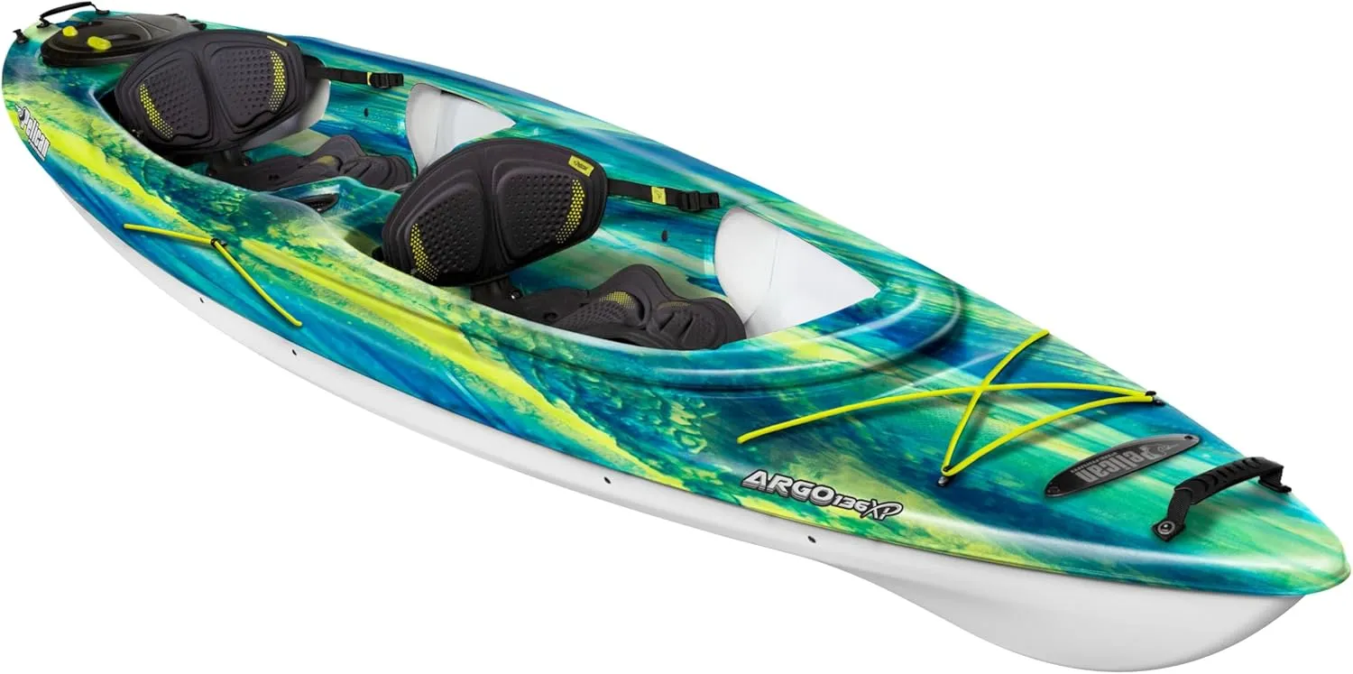 Pelican Argo 136XP - Sit in Tandem Kayak - Patented Ram-X™ Material - Lightweight Stable - 13 ft