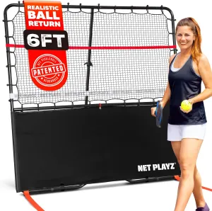 Pickleball Rebound Net Training Equipment Aid, Adjustable Angle & Easy Setup - Perfect Your Forehands Backhands Dinks Volleys Accuracy Coordination Kitchen Control
