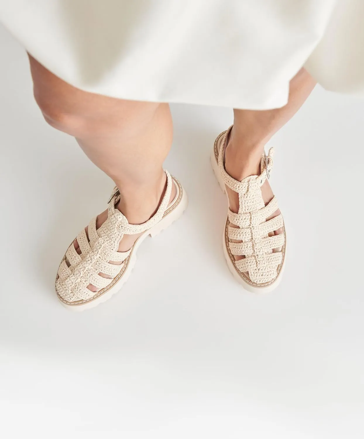 Platform Sandals for Women Handwoven Raffia Espadrille Sandals- Boho Summer Beach Wedge Heels with Adjustable Buckle Strap