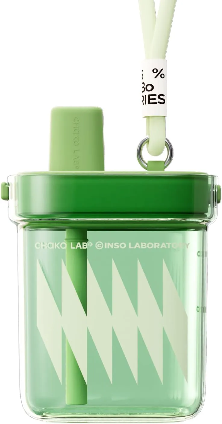 Portable Flat Water Bottle (24 OZ,700ml) with straw,BPA Free Tritan,Leak proof,Light weight,For travel,Gym,Fitness,Work,Camping etc,Green