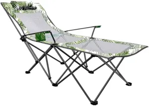 Portable Folding Recliner Chair, Multi-Functional Camping Cot Bed for Office, Outdoor, Fishing, Hospital, and Relaxation, Adjustable Backrest, Iron Frame, 110kg Capacity