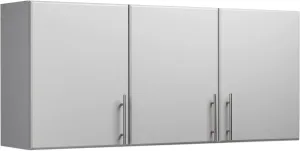 Prepac Elite Wall Mounted Storage Cabinet, 54" W x 24" H x 12" D, Light Gray