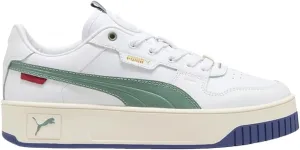 Puma Womens Carina Street Lux Lace Up Sneakers Shoes Casual - White - Size 9.5 M