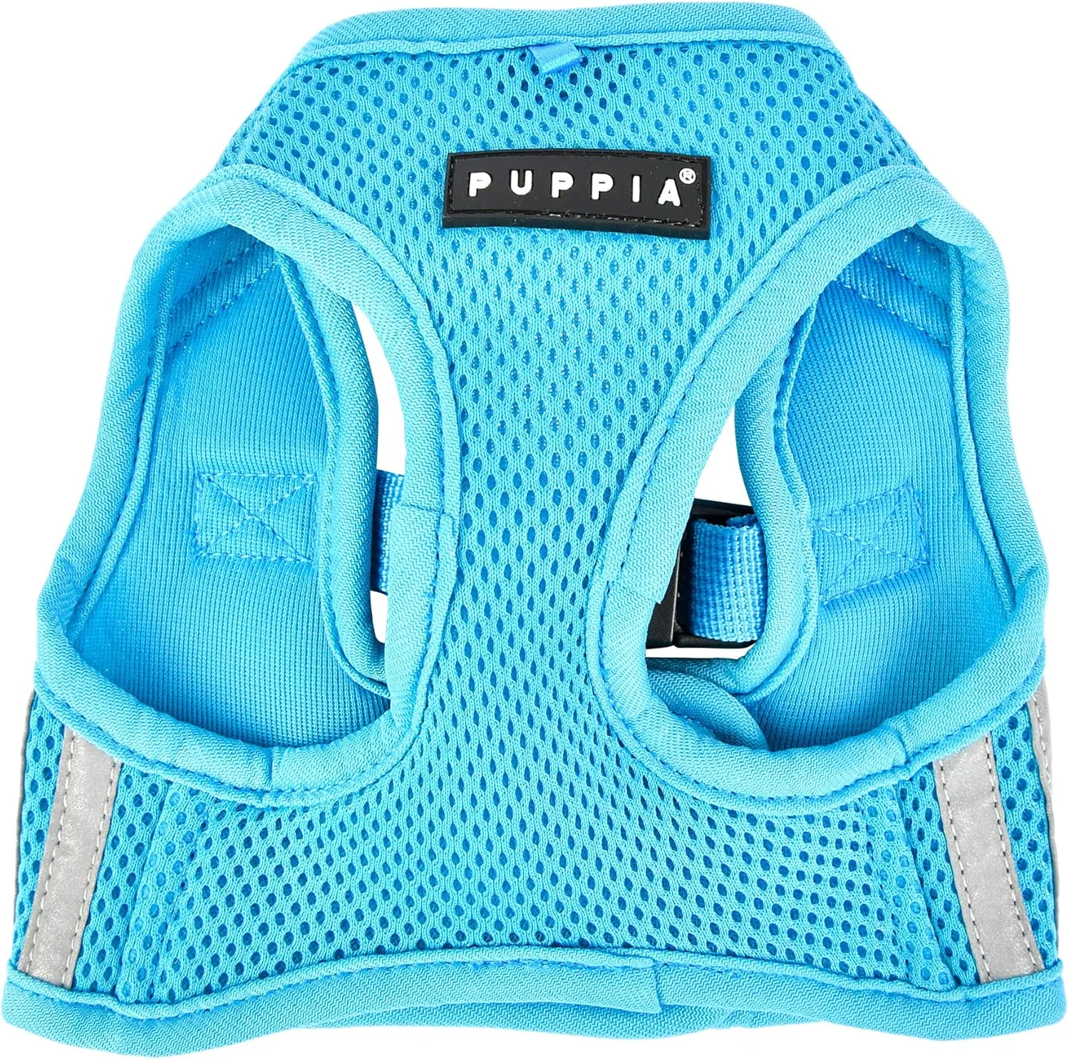 Puppia Soft Vest Dog Harness No Choke Step-in Reflective Triple Layered Breathable Mesh for Small and Medium Dog, Sky Blue, Small