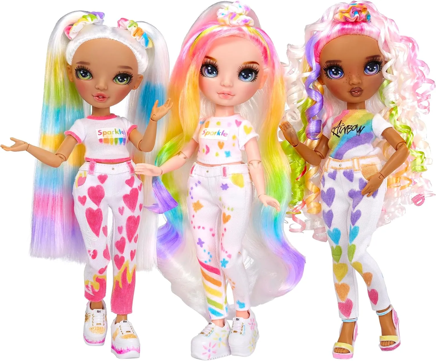 Rainbow High Color & Create Fashion DIY Doll with Washable Rainbow Markers, Green Eyes, Straight Hair in 2 Pig Tails, Bonus Top & Shoes. Color, Create, Play, Rinse and Repeat. Creative 4-12 