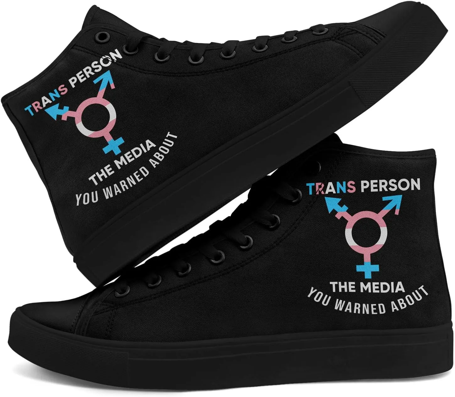 Rainbow High-Top Canvas Sneakers – Breathable Lace-Up Shoes for Men & Women, Comfortable Walking Footwear, LGBTQ  Gift