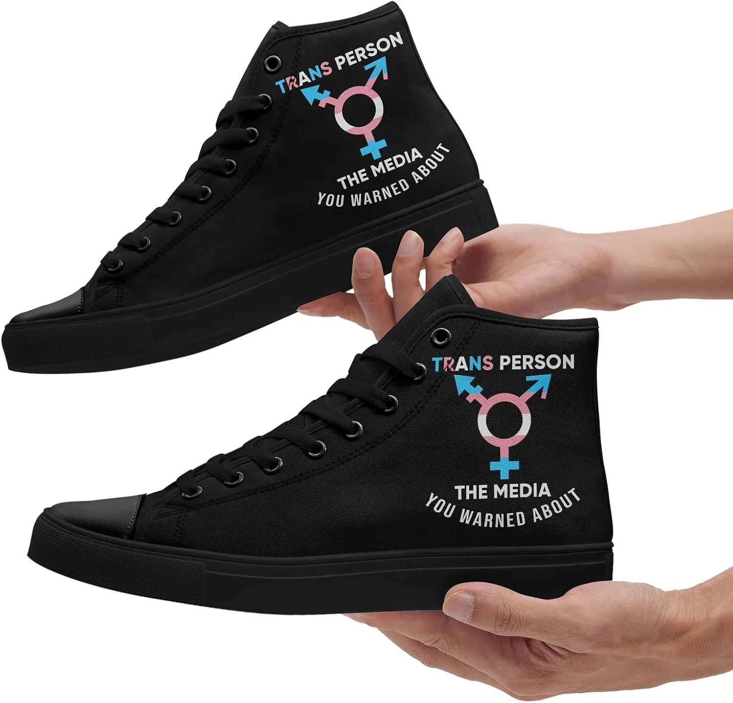 Rainbow High-Top Canvas Sneakers – Breathable Lace-Up Shoes for Men & Women, Comfortable Walking Footwear, LGBTQ  Gift